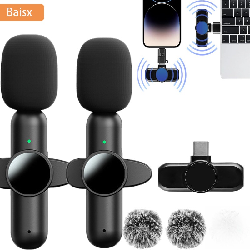 Streaming Mic Condenser - Wireless Lavalier Microphone for iPhone iPad