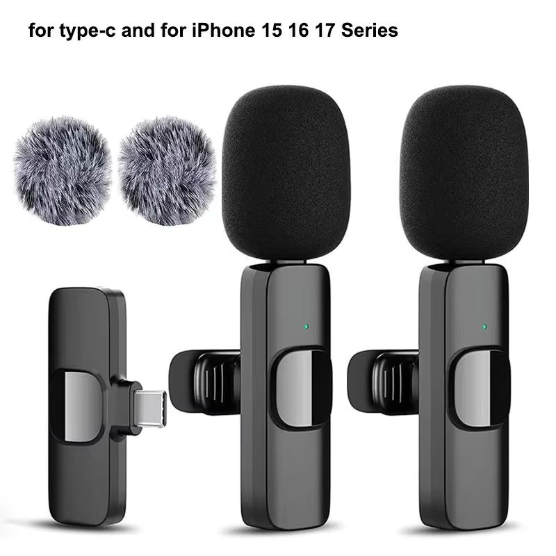 Streaming Mic Condenser - Wireless Lavalier Microphone for iPhone Android