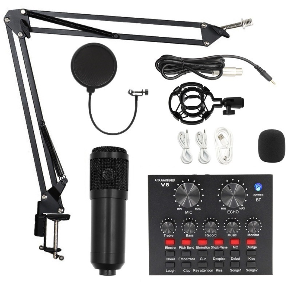 Streaming Mic Condenser - BM800 Condenser Microphone Kit Streaming Mobile