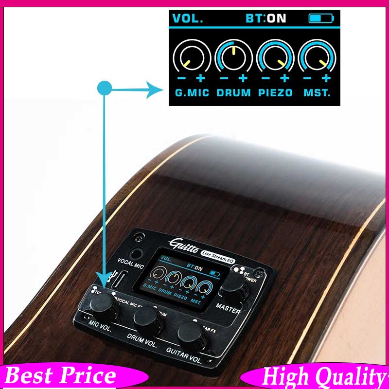 Streaming Mic Condenser - Guitto GGP-05 Acoustic Guitar Pickup System