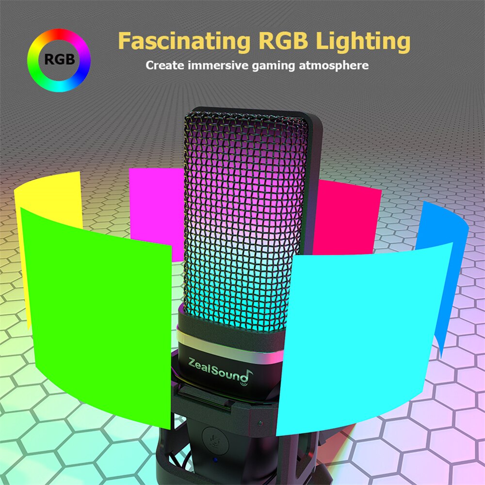 Zealsound RGB Recording Microp - огляд і ціна Streaming Mic Condenser