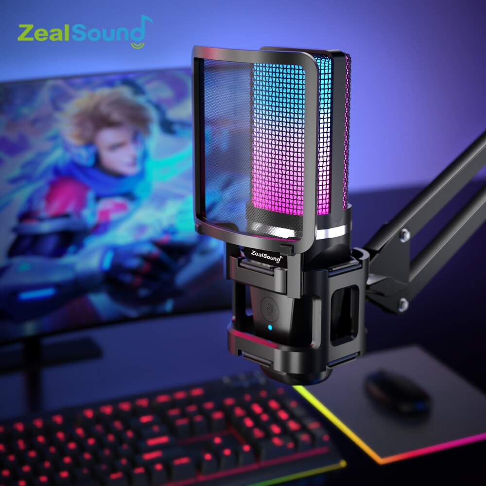 Zealsound RGB Recording Microp - огляд і ціна Streaming Mic Condenser