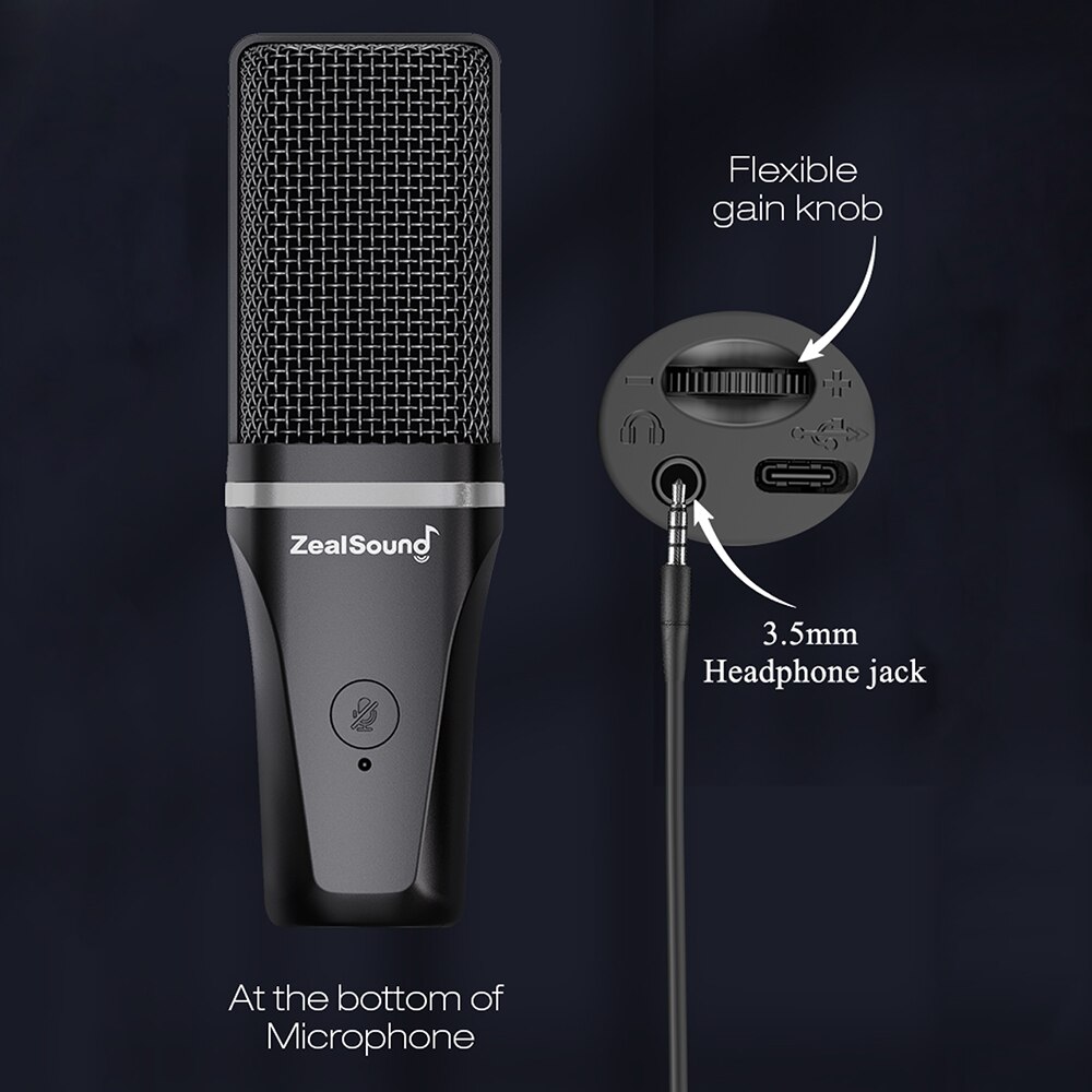 Zealsound RGB Recording Microp - огляд і ціна Streaming Mic Condenser