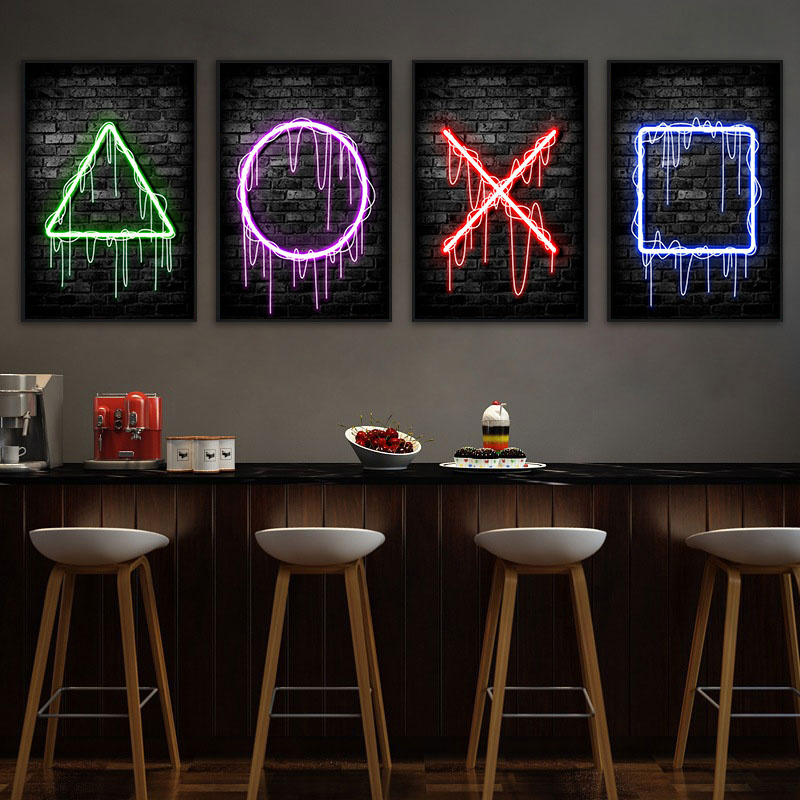 Gaming Neon Eat Sleep Game Rep - огляд і ціна Esports Gaming Poster
