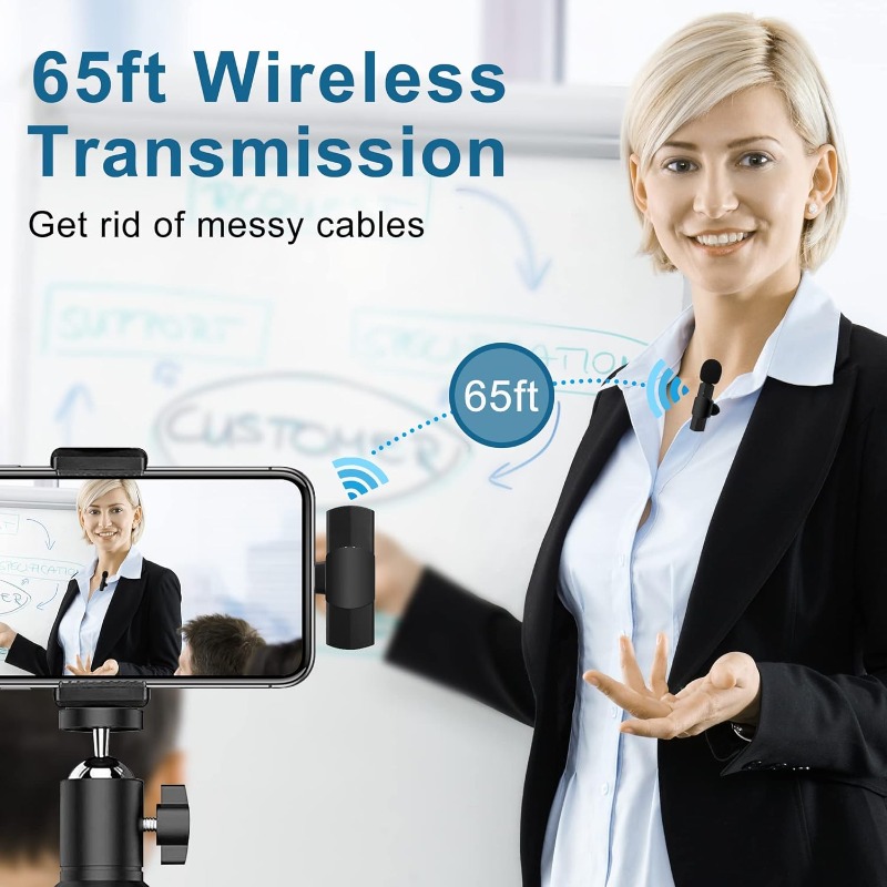 Wireless Lavalier Microphone f - огляд і ціна Streaming Mic Condenser