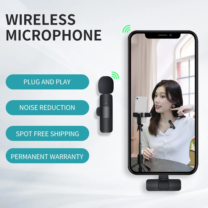 Wireless Lavalier Microphone f - огляд і ціна Streaming Mic Condenser
