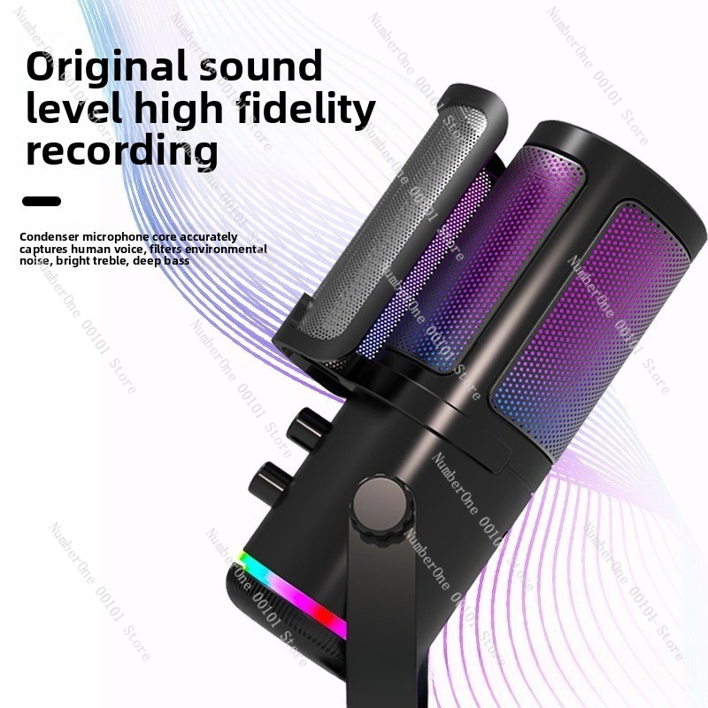 USB RGB Condenser Microphone D - огляд і ціна Streaming Mic Condenser