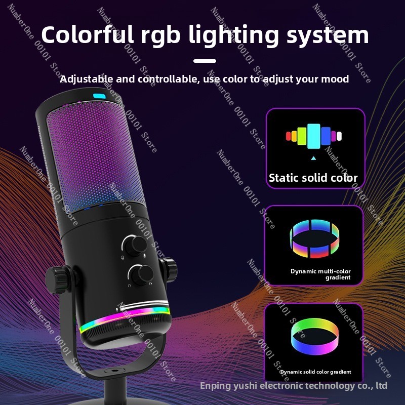 USB RGB Condenser Microphone D - огляд і ціна Streaming Mic Condenser