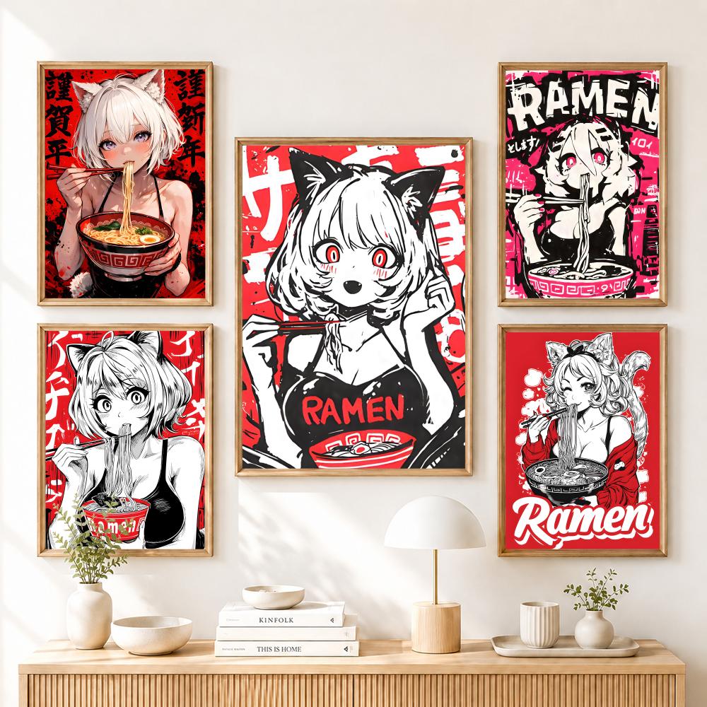 Anime Cat Girl Painting Callig - огляд і ціна Esports Gaming Poster