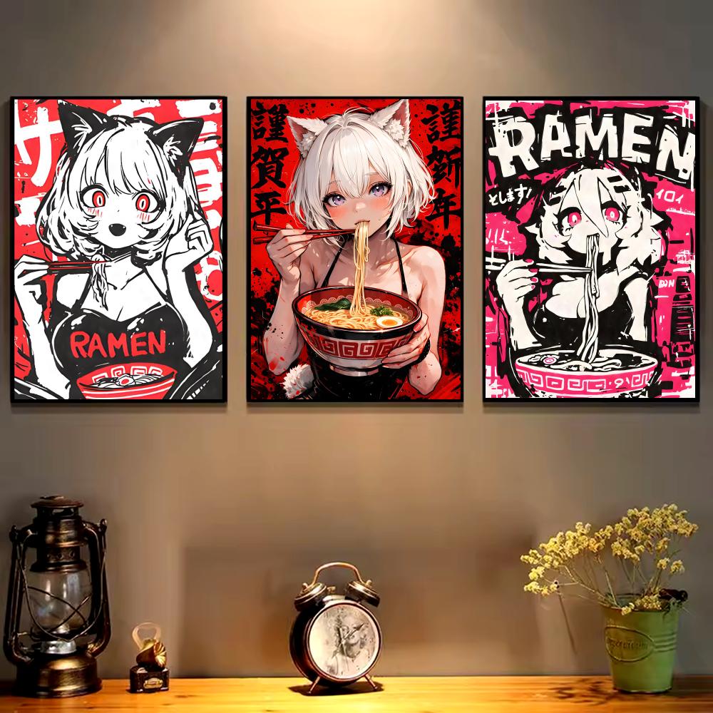 Anime Cat Girl Painting Callig - огляд і ціна Esports Gaming Poster