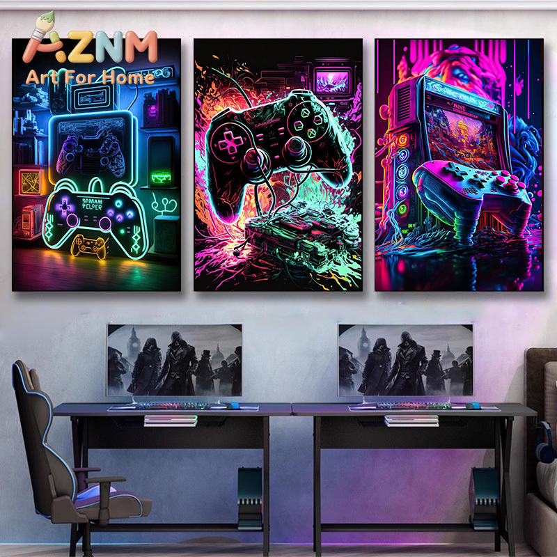 Modern Neon Pop Cool Gaming Wa - огляд і ціна Esports Gaming Poster