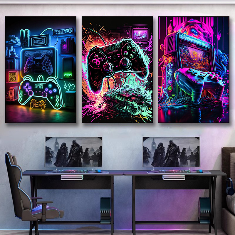 Neon Pop Cool Gaming Wall Art  - огляд і ціна Esports Gaming Poster