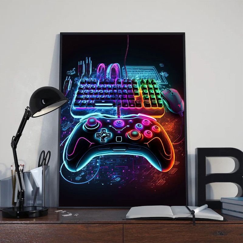 Neon Pop Cool Gaming Wall Art  - огляд і ціна Esports Gaming Poster