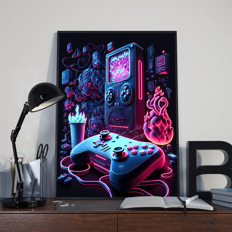 Neon Pop Cool Gaming Wall Art  - огляд і ціна Esports Gaming Poster